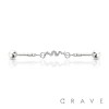 SNAKE LINKED 316L SURGICAL STEEL INDUSTRIAL BARBELL
